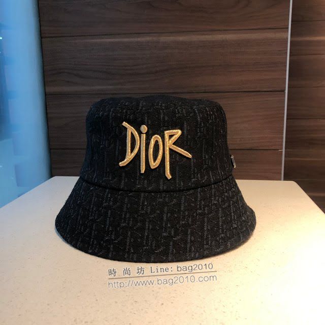 Dior男女同款帽子 迪奧刺繡印花漁夫帽  mm1170
